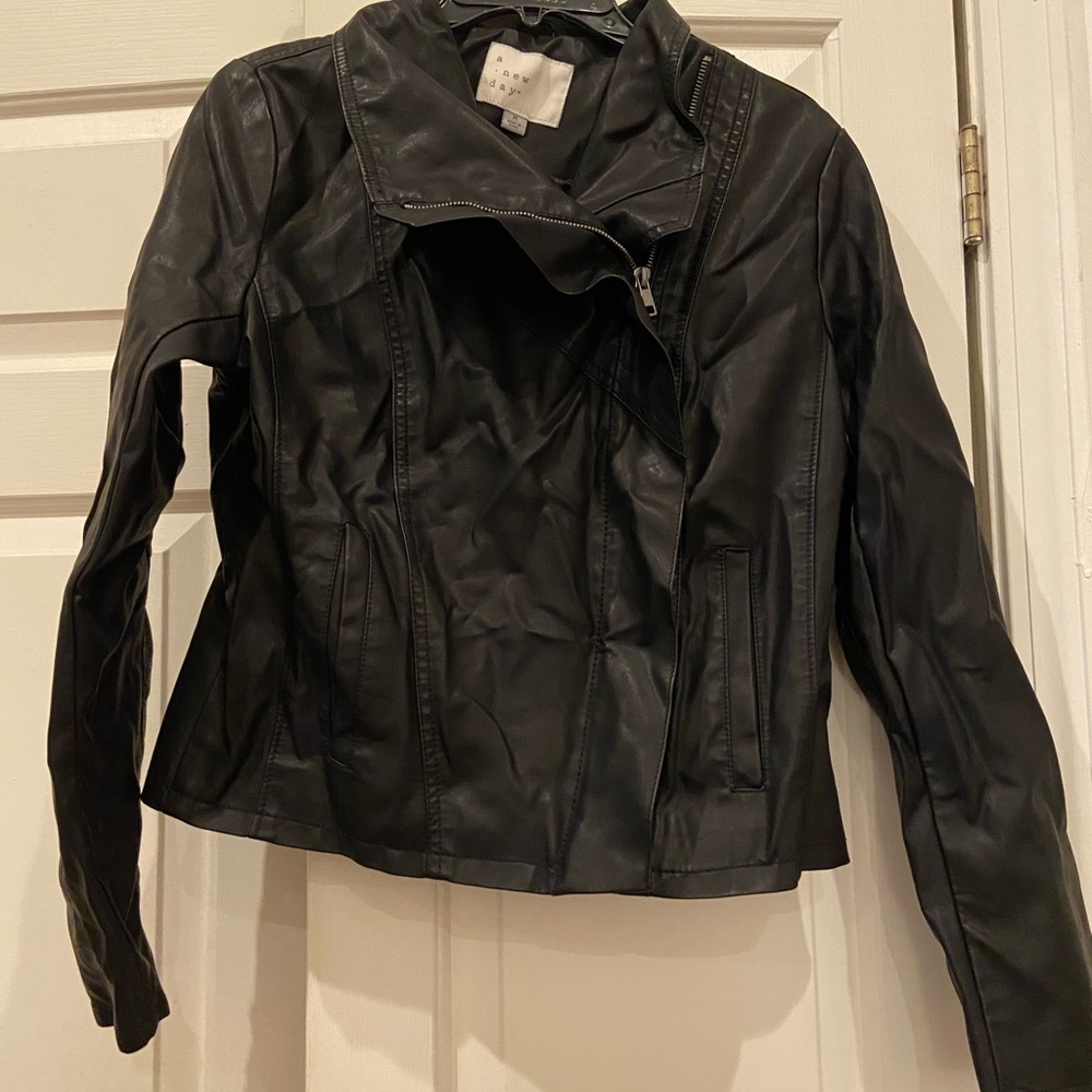 Black leather jacket